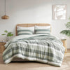 Blais Stripe Textured Print Comforter Set