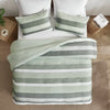 Blais Stripe Textured Print Comforter Set
