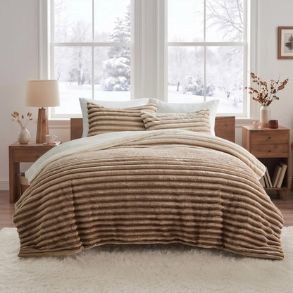 Cord Plush Comforter Set
