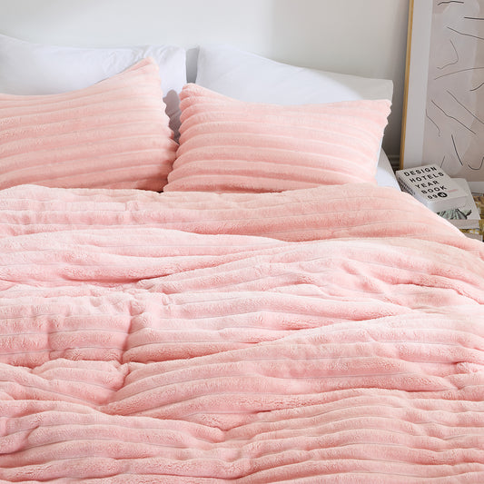 Cord Plush Comforter Set