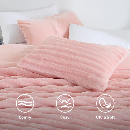 Cord Plush Comforter Set