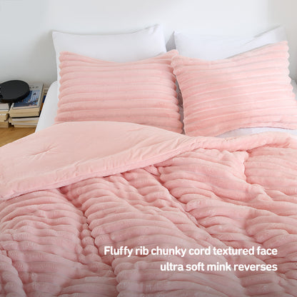 Cord Plush Comforter Set