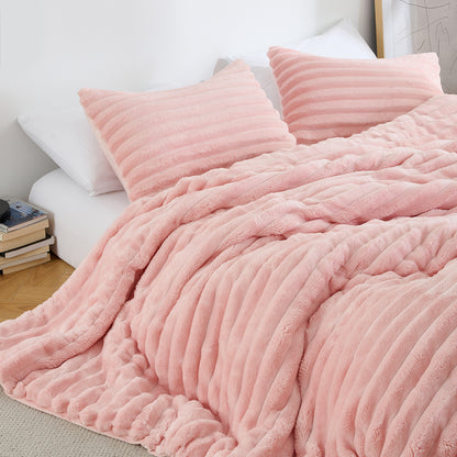 Cord Plush Comforter Set