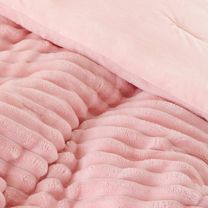 Cord Plush Comforter Set