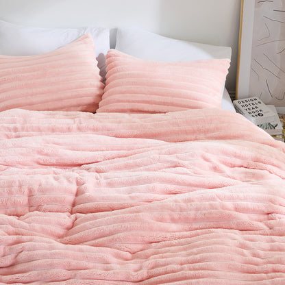 Cord Plush Comforter Set
