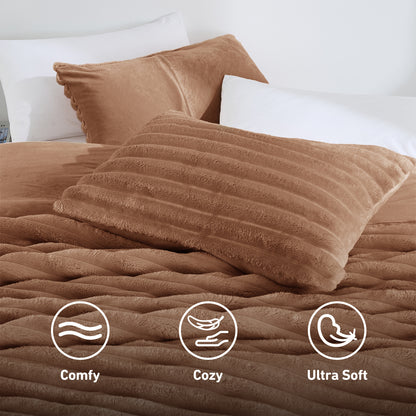 Cord Plush Comforter Set