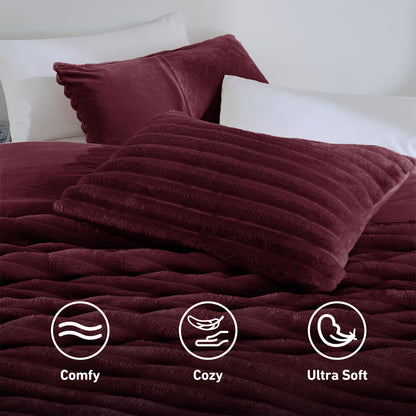 Cord Plush Comforter Set