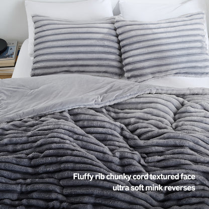 Cord Plush Comforter Set