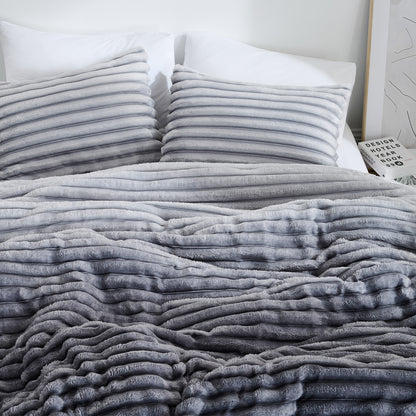 Cord Plush Comforter Set