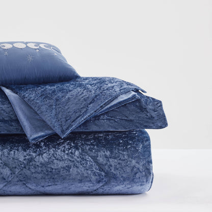 Flora Velvet Comforter Set with Throw Pillow