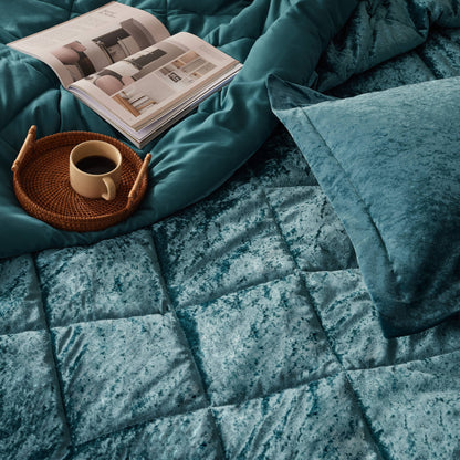 Flora Velvet Comforter Set with Throw Pillow