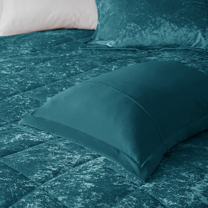 Flora Velvet Comforter Set with Throw Pillow
