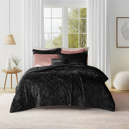 Flora Velvet Comforter Set with Throw Pillow