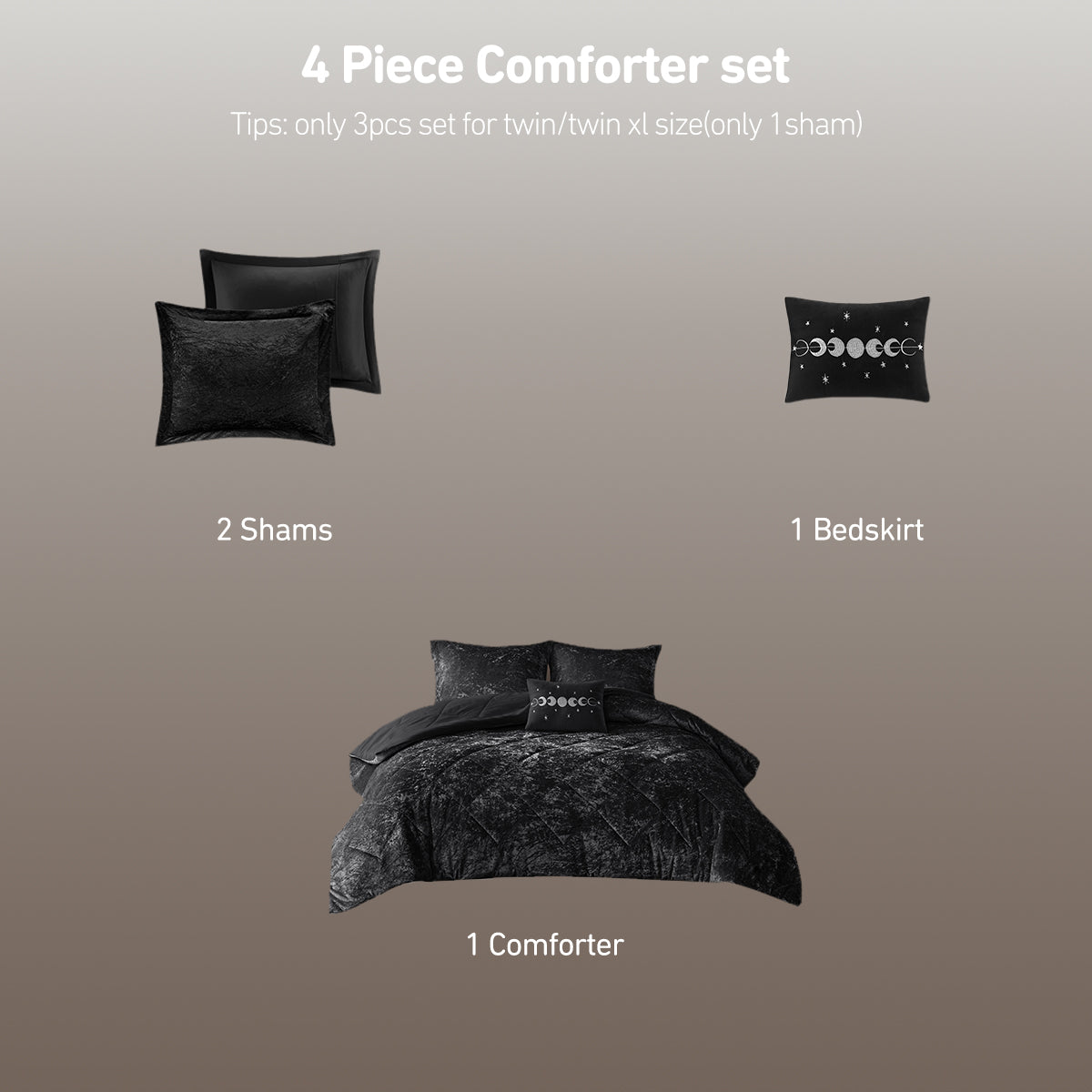 Flora Velvet Comforter Set with Throw Pillow