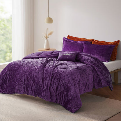 Flora Velvet Comforter Set with Throw Pillow