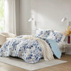 Gabrielle Reversible Floral Botanical Seersucker Comforter Set