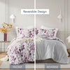 Gabrielle Reversible Floral Botanical Seersucker Comforter Set