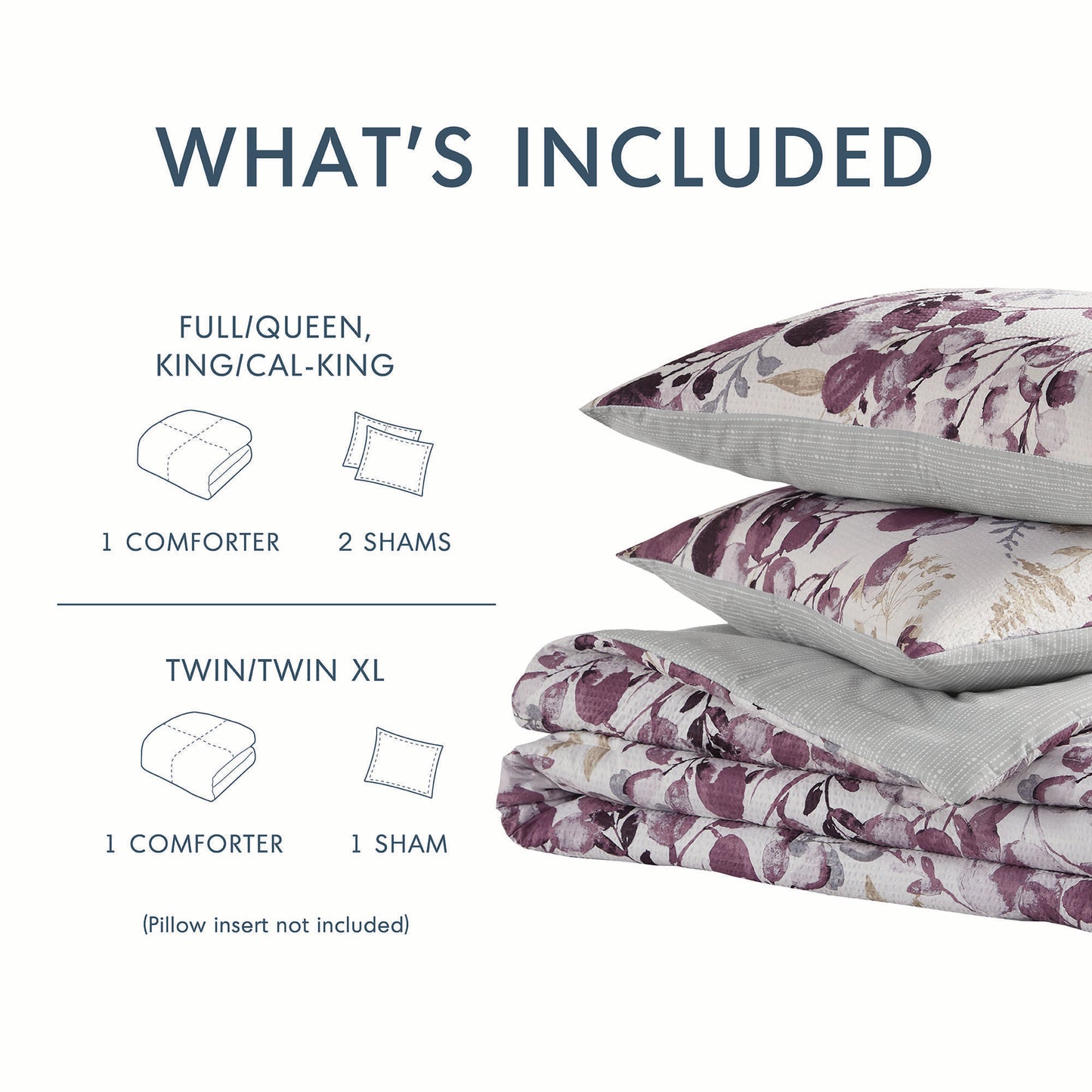 Gabrielle Reversible Floral Botanical Seersucker Comforter Set