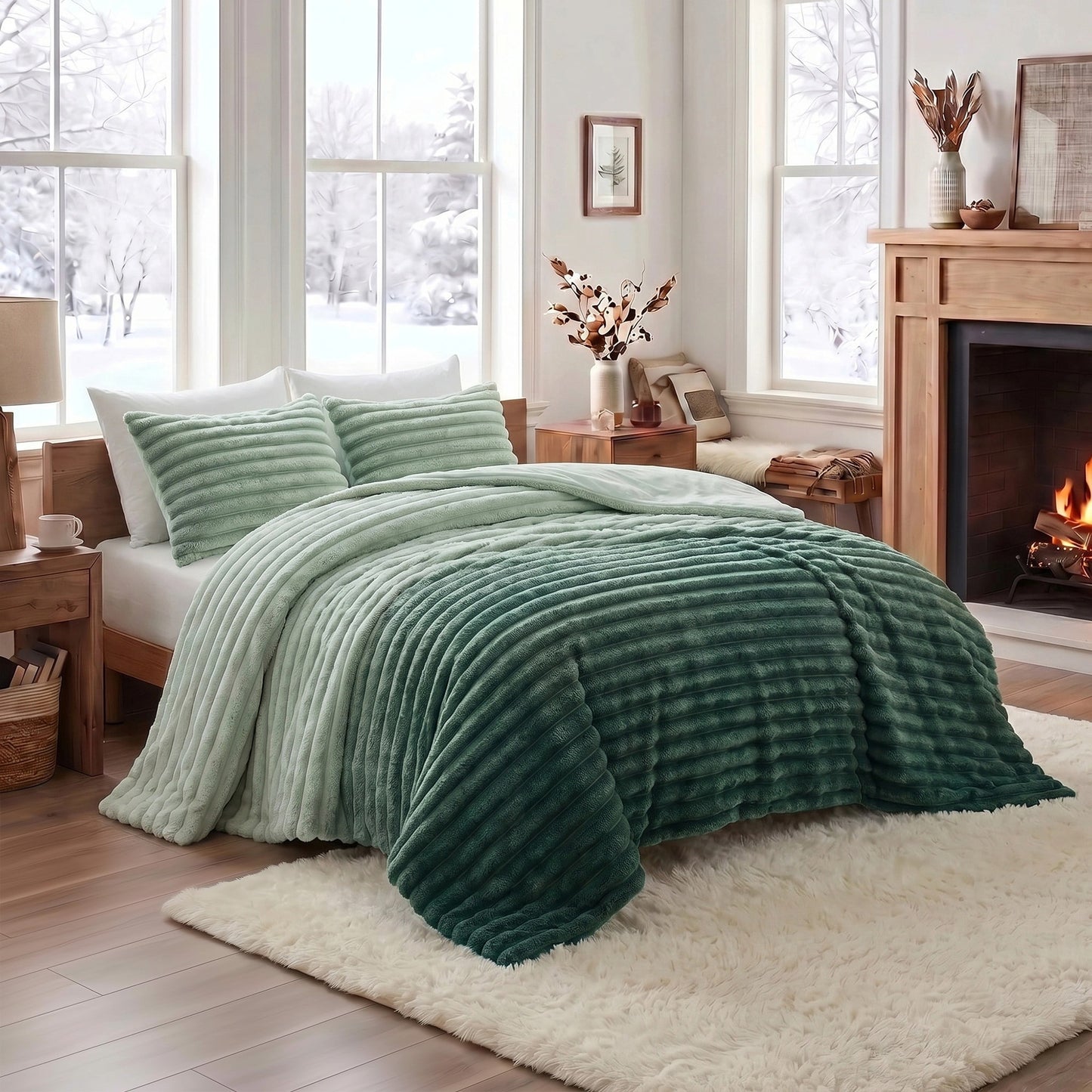 Cord Plush Comforter Set