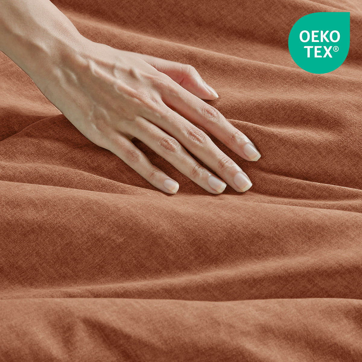 Kaden Chambray Print Microfiber Comforter Set with Bed Sheets