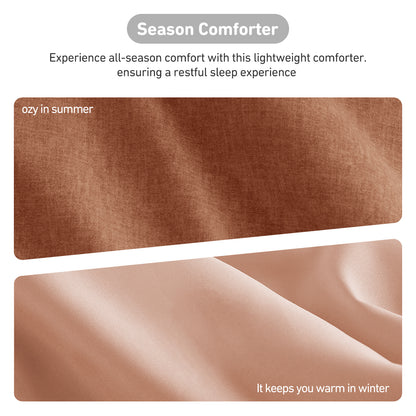 Kaden Chambray Print Microfiber Comforter Set with Bed Sheets