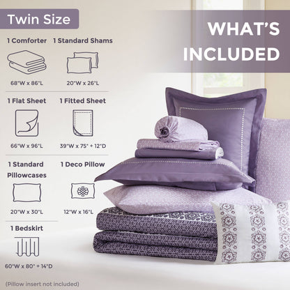 Lorelei Boho Comforter Set with Bed Sheets