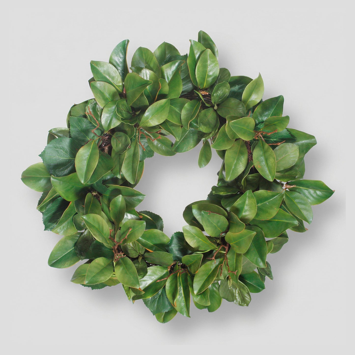30-Inch Large Faux Magnolia Leaf & Twig Wreath – Realistic Greenery Door & Wall Decor