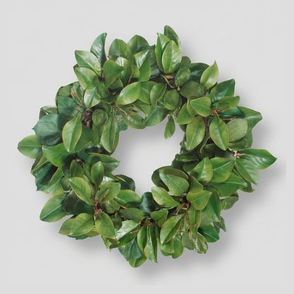30-Inch Large Faux Magnolia Leaf & Twig Wreath – Realistic Greenery Door & Wall Decor