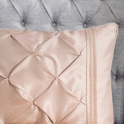 Laurel 100% Polyester Pieced Pleated 7pcs Tufted Comforter Set