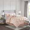 Laurel 100% Polyester Pieced Pleated 7pcs Tufted Comforter Set