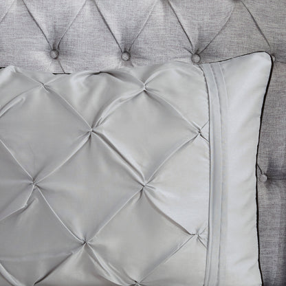 Laurel 100% Polyester Pieced Pleated 7pcs Tufted Comforter Set