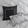 Laurel 100% Polyester Pieced Pleated 7pcs Tufted Comforter Set