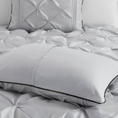 Laurel 100% Polyester Pieced Pleated 7pcs Tufted Comforter Set