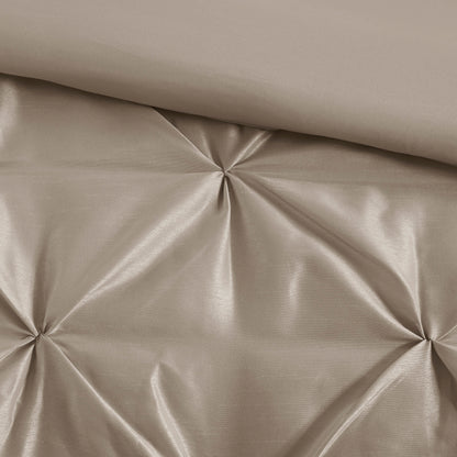 Laurel 100% Polyester Pieced Pleated 7pcs Tufted Comforter Set