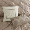 Laurel 100% Polyester Pieced Pleated 7pcs Tufted Comforter Set
