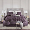 Laurel 100% Polyester Pieced Pleated 7pcs Tufted Comforter Set