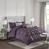 Laurel 100% Polyester Pieced Pleated 7pcs Tufted Comforter Set