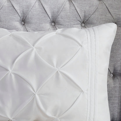 Laurel 100% Polyester Pieced Pleated 7pcs Tufted Comforter Set