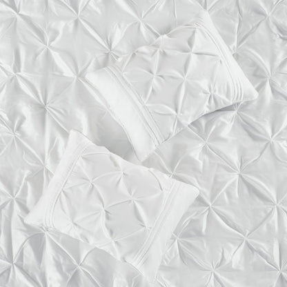 Laurel 100% Polyester Pieced Pleated 7pcs Tufted Comforter Set