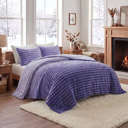 Cord Plush Comforter Set