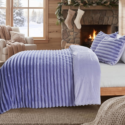 Cord Plush Comforter Set