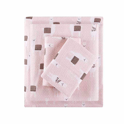 Intelligent Design Cotton Flannel Printed Sheet Set