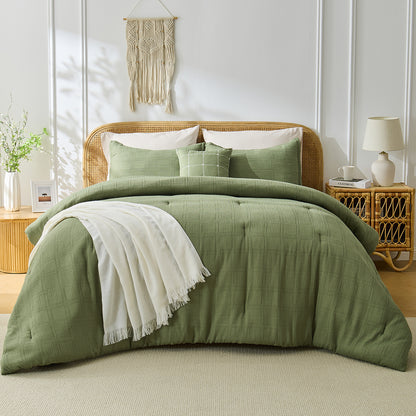 Regency Heights Tessa Waffle Weave Textured Comforter Set