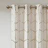 Intelligent Design Total Blackout Metallic Print Grommet Top Curtain Panel Pair
