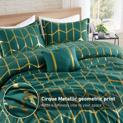 Regency Heights Raina Metallic Printed 3 Comforter Set