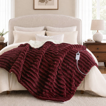 Serta Heated Cord Plush Heated Throw