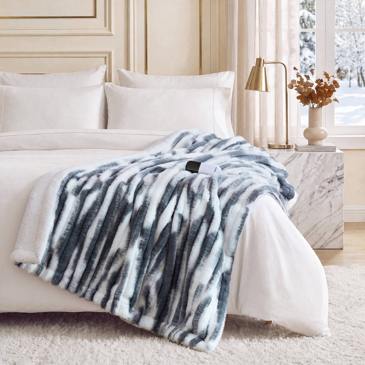 Beautyrest Heated Zuri Luxe Heated Throw