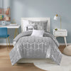Intelligent Design Metallic Printed Comforter Set