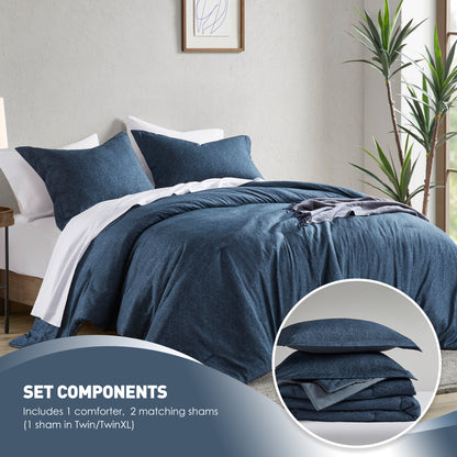 Regency Heights Camden Chambray Print Microfiber Comforter Set