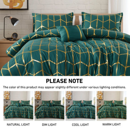 Regency Heights Raina Metallic Printed 3 Comforter Set